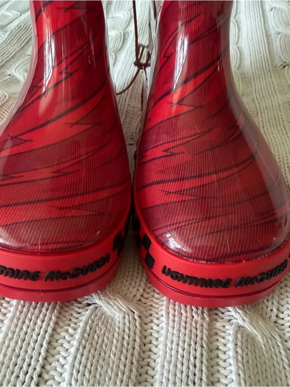 Disney Pixar Cars Lightning McQueen Rain Boot 9 10 Boys Shoes Kachow 95 LMQ Race